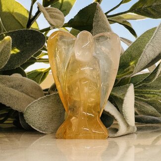Golden Healer Quartz (Yellow Hematoid) Angel 2-3" - Carving Figurine