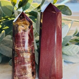 Petrified Wood Tower Point Generator - Large (4-6")