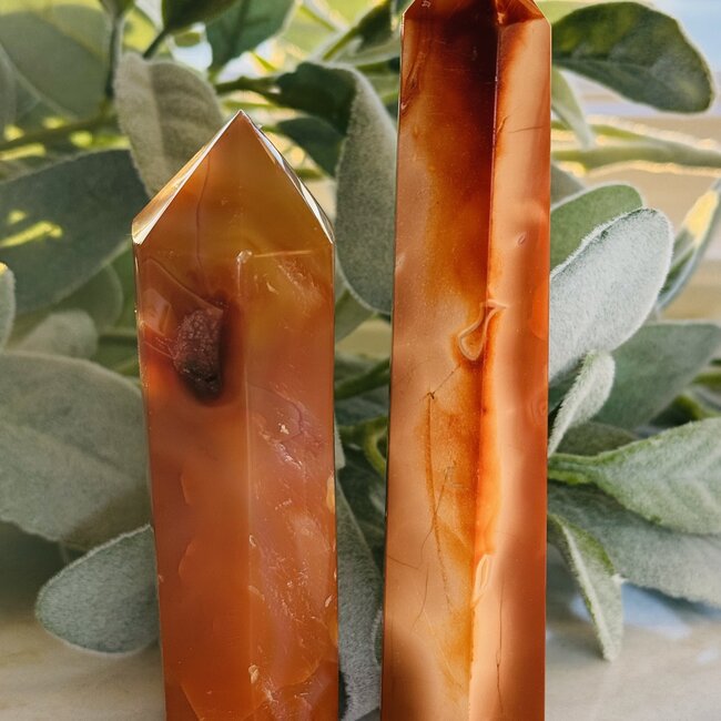 Carnelian Tower Point Generator - Large (3-4")