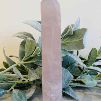 Rose Quartz Generator Tower Point - XL Extra Large (8")