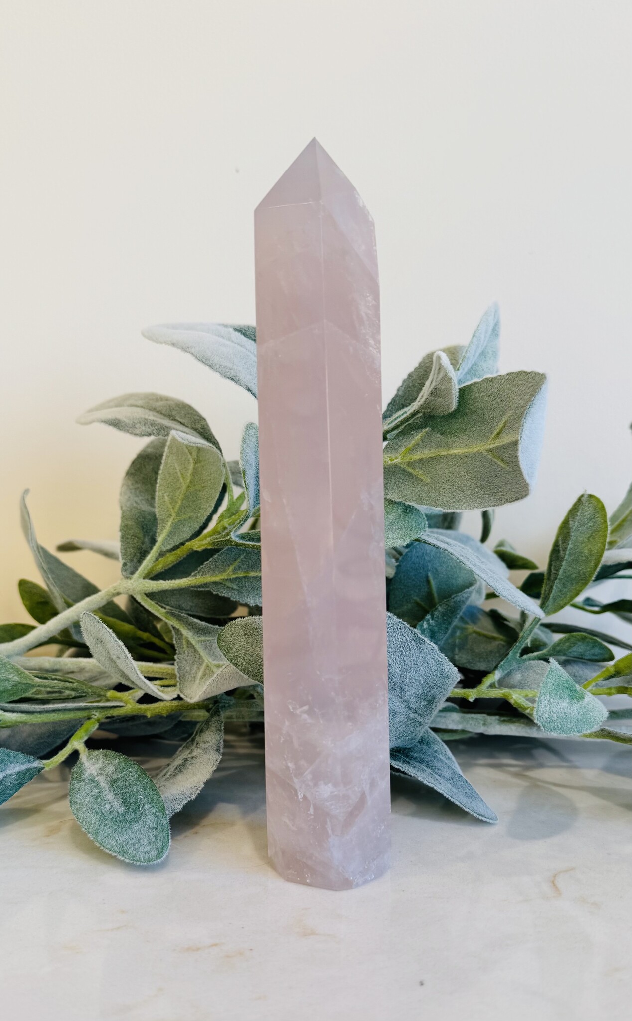 Rose Quartz Generator Tower Point - XL Extra Large (8") - Awakenings