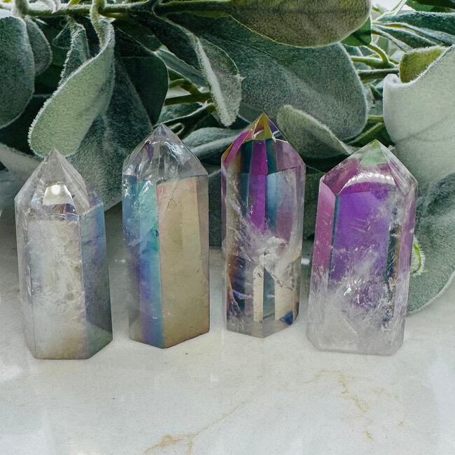 Angel Aura Clear Quartz Tower Point Generator - Small (1-3")