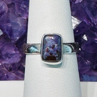 Sugilite Rings - Size 7 Rectangle Bezel Set - Sterling Silver
