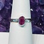 Ruby Rings - Size 7 Oval Faceted Bezel Set - Sterling Silver