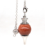 Gold Sandstone (Goldstone) Sand Stone Round Pendulum - Sephoroton Dowsing Divination Silver Chain - Gemstone Crystal