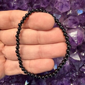Black Spinel Bracelets - 4mm