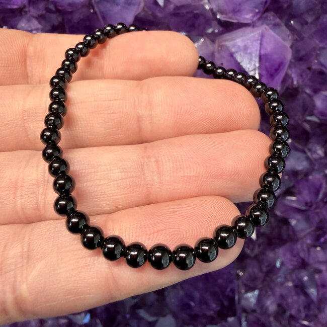 Black Spinel Bracelets - 4mm