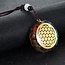 Seed of Life Orgonite Orgone Necklaces - Brown Braided Chain Gold Protection EMF 5G Geometric