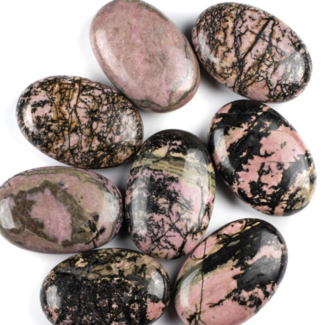 Rhodonite - Palm Pillow Pocket Stone