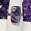 Chevron (Dream) Amethyst Ring - Size 8 Rectangle - Sterling Silver