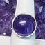 Amethyst Rings - Size 8 Round Bezel Set - Sterling Silver