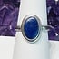 Lapis Lazuli Rings - Size 8 Oval #1 Double Bezel Set -Sterling Silver