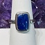 Lapis Lazuli Rings - Size 8 Rectangle High Bezel Set - Sterling Silver