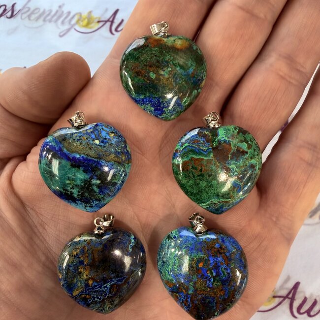 Shattuckite Heart Pendants (AAA Grade)