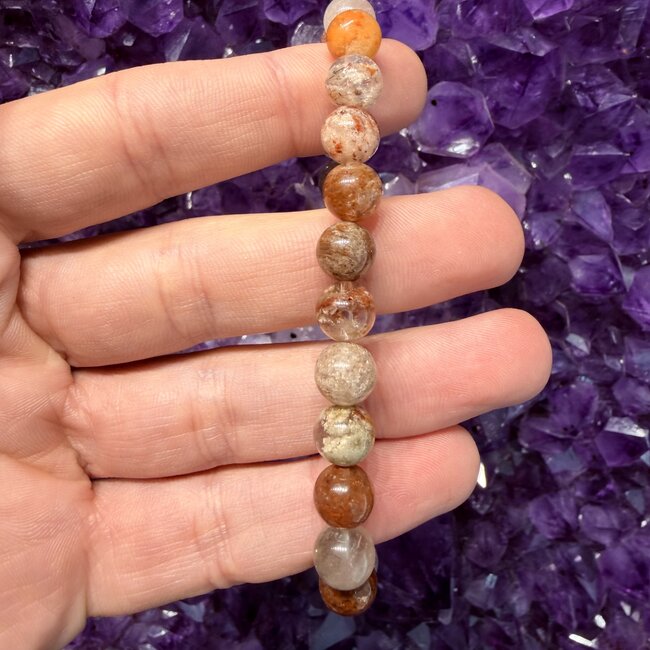 Thousand Layer Lodolite Quartz Bracelets - 8mm