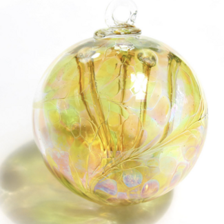 Small Witch Ball "September Sunset" Iridized - 4"x4"x4"