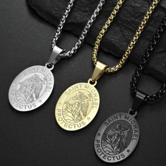 St. Michael Necklace - Gold