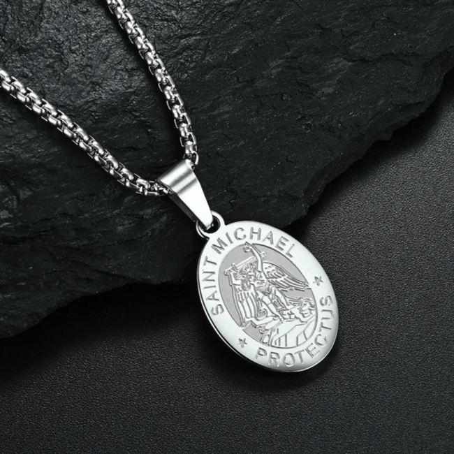 St. Michael Necklace - Stainless Steel