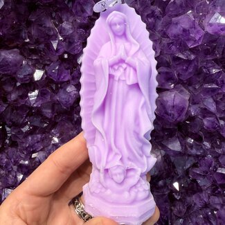 Virgin Mary Candle - Purple
