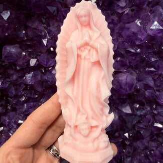 Virgin Mary Candle - Pink