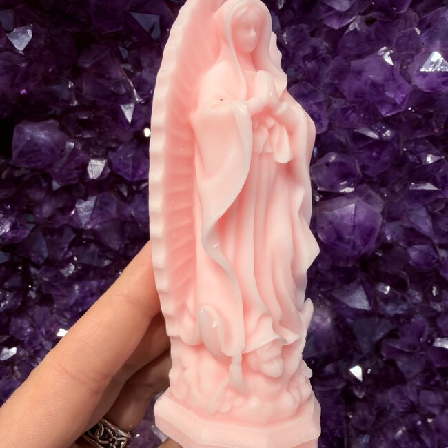 Virgin Mary Candle - Pink