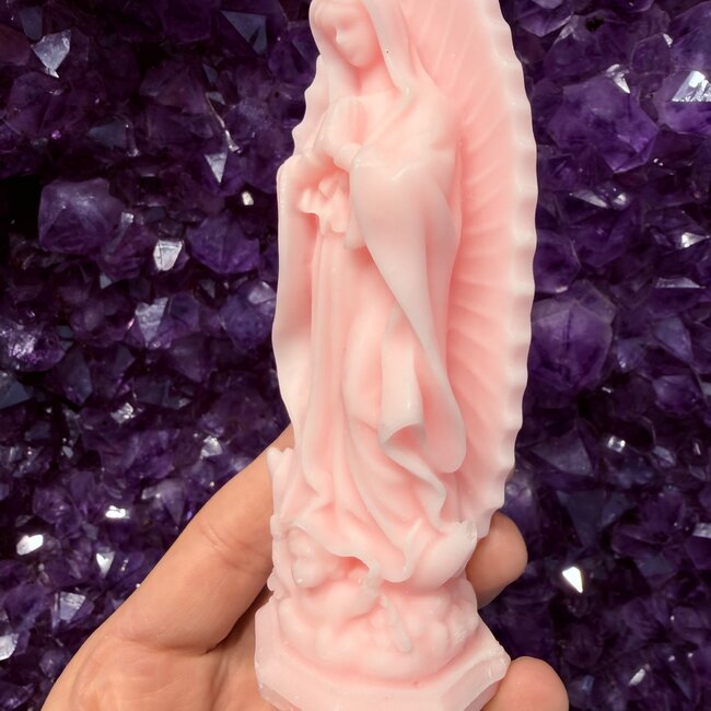 Virgin Mary Candle - Pink