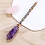 Amethyst Hexagonal Pillar Scepters - Double Terminated - Copper Wire Wrapped Multi Colored Jewels Magic Wand Ornament