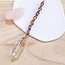 Clear Quartz Hexagonal Pillar Scepters - Double Terminated - Copper Wire Wrapped Multi Colored Jewels Magic Wand Ornament