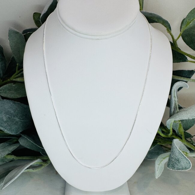 Necklaces - 20" Snake Chain (Silver Plated) Lobster Clasp - Pendants