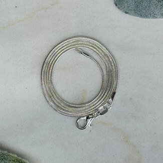 Necklaces - 22" Snake Chain (Silver Plated) Lobster Clasp - Pendants