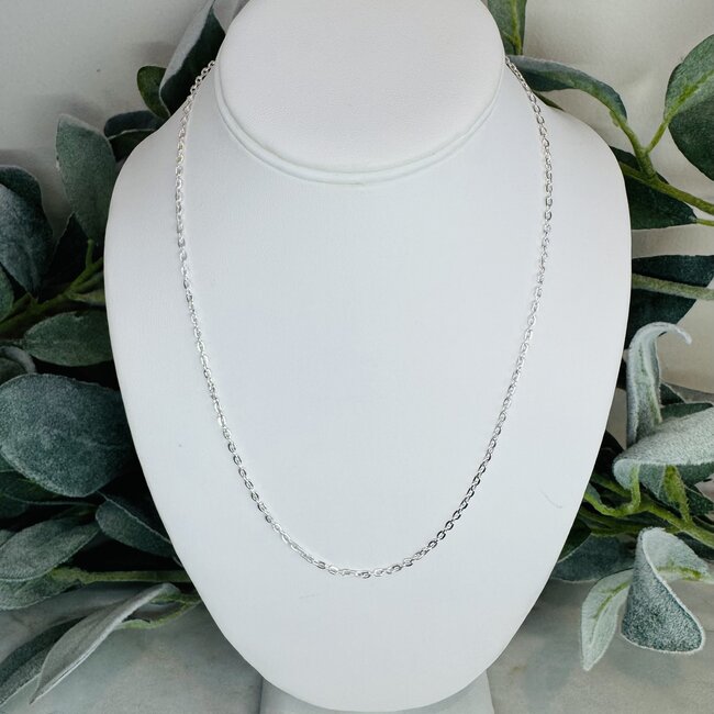 Necklaces - 18" Link Cable Chain (Silver Plated) - Pendants