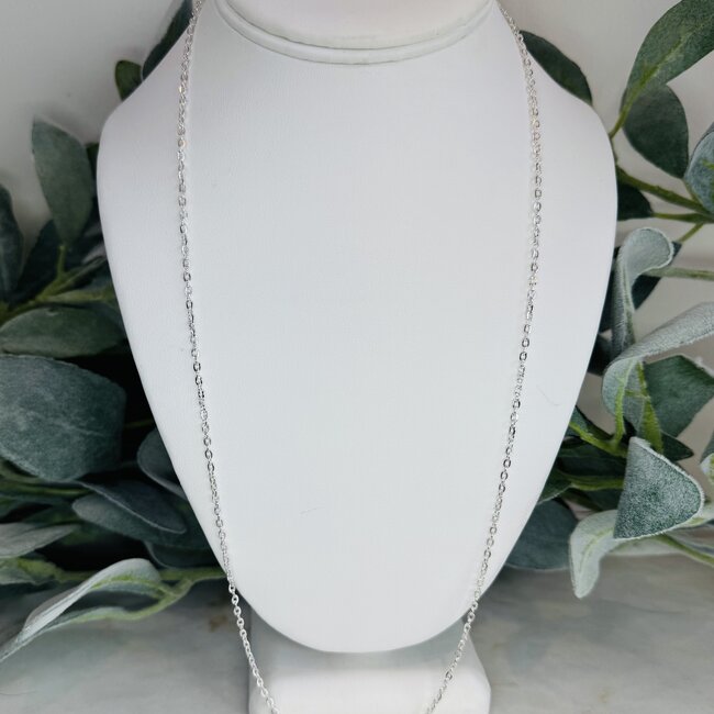 Necklaces - 24" Link Cable Chain (Silver Plated) Lobster Clasp - Pendants