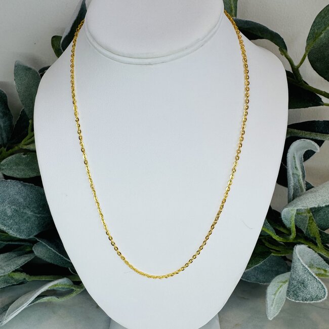 Necklaces - 18" Link Cable Chain (Gold Plated) Lobster Clasp - Pendants