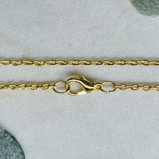 Necklaces - 18" Link Cable Chain (Gold Plated) Lobster Clasp - Pendants