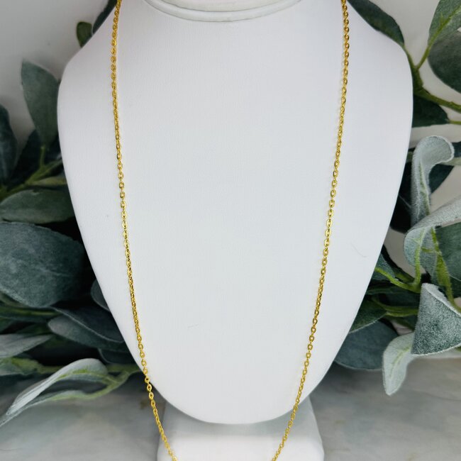 Necklaces - 24" Link Cable Chain (Gold Plated) Lobster Clasp - Pendants