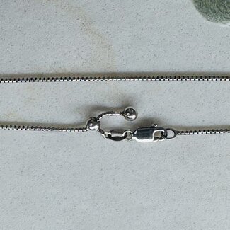 Necklaces - Adjustable 14-20" Box Chain with Ball (Sterling Silver .925) - Pendants