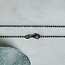 Necklaces - 18" Bead (Ball) Chain Necklace - Gunmetal Black (Stainless Steel) - Pendants