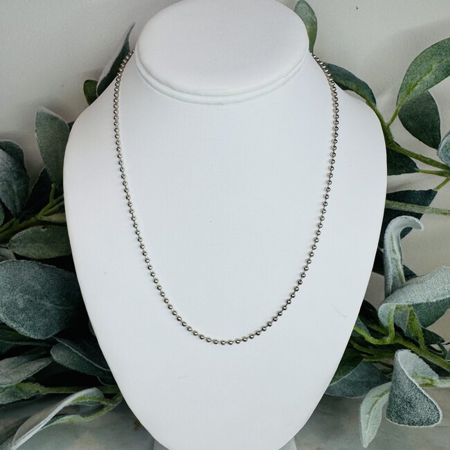 Necklaces - 18" Bead (Ball) Chain (Silver Plated) - Pendants
