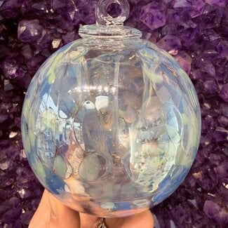 Witch Ball "Blue Lagoon" Iridized - 4"x4"x4"