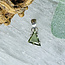 Moldavite Pendants - Obtuse Triangle Faceted Claw Prong Set - Sterling Silver