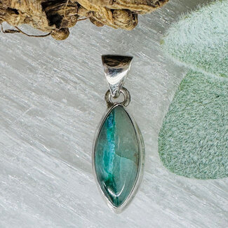 Quantum Quattro Pendants - Marquise Double Bezel Set - Sterling Silver