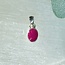 Ruby Pendants (AAA Grade)  - Oval Faceted Bezel Set - Sterling Silver