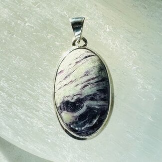 Kammererite Pendants - Oval Bezel Set Sterling Silver