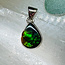 Ammolite Pendants - Teardrop Pear Bezel Set - Sterling Silver