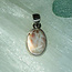 Pink Natrolite (Rhodatrolite Thomsonite Pink Larimar) Pendants - Oval #2 Double Bezel Set - Sterling Silver