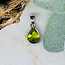 Peridot  Pendants - Teardrop Pear Faceted Bezel Set - Sterling Silver