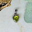 Peridot Pendants - Triangle Trilliant Faceted Bezel Set - Sterling Silver