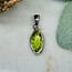 Peridot Pendants - Marquise Faceted Bezel Set - Sterling Silver