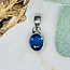 Blue Kyanite Pendants - Oval Faceted Bezel Set - Sterling Silver