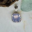 Lavender Purple Quartz Pendants - Square Faceted Bezel Set - Sterling Silver